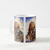 Cowboy Watering Seines Pferdes durch NC Wyeth, Vin Kaffeetasse (Vorderseite Links)