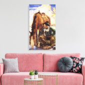 Cowboy Watering Seines Pferdes durch NC Wyeth, Vin Leinwanddruck (Insitu (Wohnzimmer))