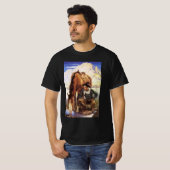 Cowboy Watering Seines Pferdes durch NC Wyeth, Vin T-Shirt (Vorne ganz)