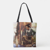 Cowboy Watering Seines Pferdes durch NC Wyeth, Vin Tasche (Rückseite)