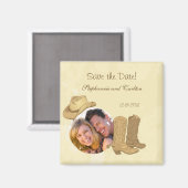 Cowboy Wedding Announcement Magnet (Vorderseite/Rückseite)