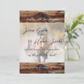 Cowboy Wedding Einladungstanz und GRILLEN Einladung (Stehend Vorderseite)