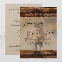 Cowboy Wedding Einladungstanz und GRILLEN Einladung