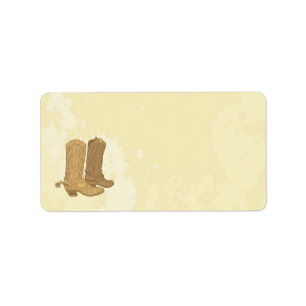 Cowboy Wedding Mailadresse Adressaufkleber