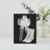 Cowboy Wedding Postkarte (Stehend Vorderseite)