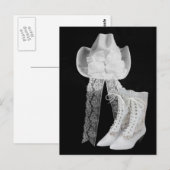 Cowboy Wedding Postkarte (Vorne/Hinten)