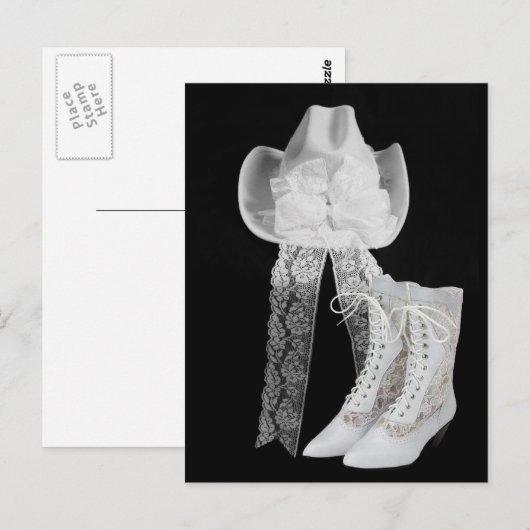 Cowboy Wedding Postkarte (Vorne/Hinten)