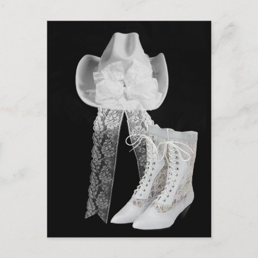 Cowboy Wedding Postkarte (Vorderseite)