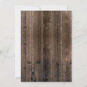 Cowboy Wedding Sunflower Lantern Rustic Barn Wood Einladung (Rückseite)