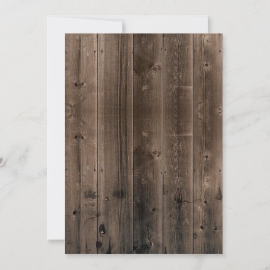 Cowboy Wedding Sunflower Lantern Rustic Barn Wood Einladung (Rückseite)