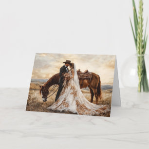 Cowboy Wedding Wish for Strong Bond & Liebe Karte
