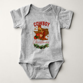Cowboy-Weihnachten Baby Strampler