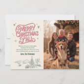 Cowboy Weihnachten Familie Foto Western Weihnachte (Vorderseite)