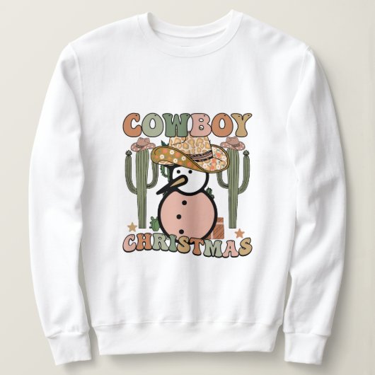 Cowboy-Weihnachten Sweatshirt (Design vorne)