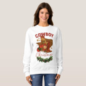 Cowboy-Weihnachten Sweatshirt (Vorne ganz)