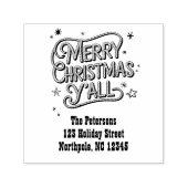 Cowboy Weihnachten Western Frohe Weihnachten Y'all Permastempel (Design)