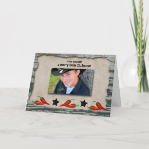 Cowboy Weihnachts-Foto Weihnachtskarte Feiertagskarte