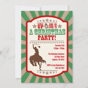 Cowboy Weihnachts-Party Einladung