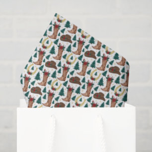 Cowboy-Weihnachts-Tissue-Papier Seidenpapier