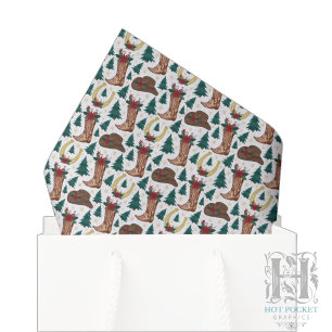 Cowboy-Weihnachts-Tissue-Papier Seidenpapier