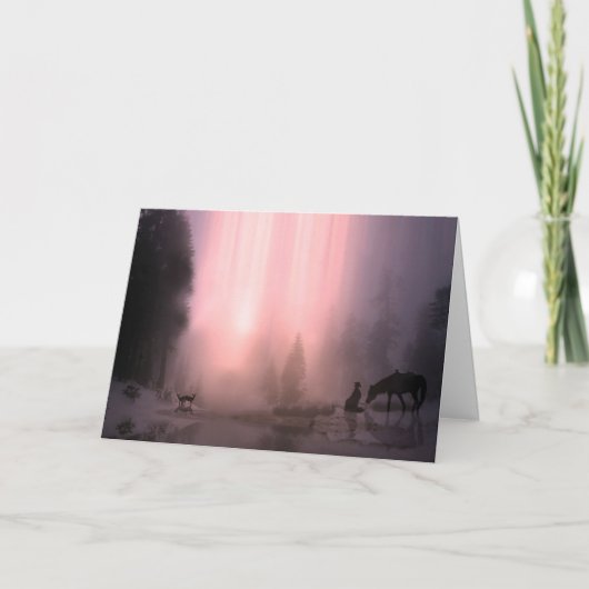 Cowboy Weihnachts-Weihnachtskarte Feiertagskarte (Vorderseite)