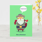 Cowboy-Weihnachtskarte Karte (Gelbe Blume)