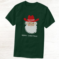 Cowboy Weihnachtsmann benutzerdefinierter Text Wei