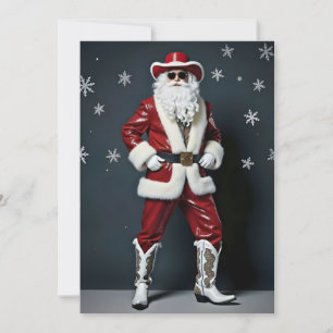 Cowboy-Weihnachtsmann Feiertagskarte