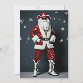 Cowboy-Weihnachtsmann Feiertagskarte