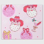 Cowboy-Weihnachtsmann-Feiertagsspaß Geschenkpapier (Flach)