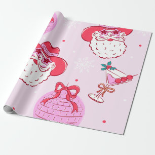 Cowboy-Weihnachtsmann-Feiertagsspaß Geschenkpapier