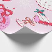 Cowboy-Weihnachtsmann-Feiertagsspaß Geschenkpapier (Ecke)