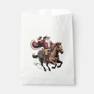 Cowboy Weihnachtsmann Reitet Ein Pferd Weihnachten Geschenktütchen