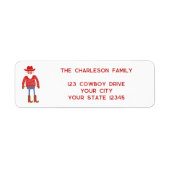 Cowboy-Weihnachtsmann-Weihnachts-Rücksendeadresse (Vorne)