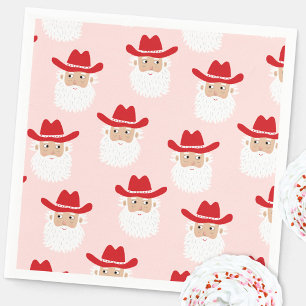 Cowboy-Weihnachtsmann Western-Weihnachten Serviette