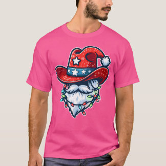 Cowboy Weihnachtsmannmütze Xmas Rentier Rodeo Weih T-Shirt