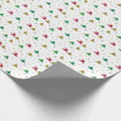 Cowboy Weihnachtsmütze Geschenkpapier (Ecke)