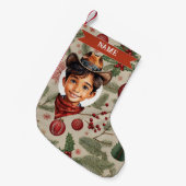 Cowboy-Weihnachtsstrumpf Kleiner Weihnachtsstrumpf (Vorderansicht (hängend))