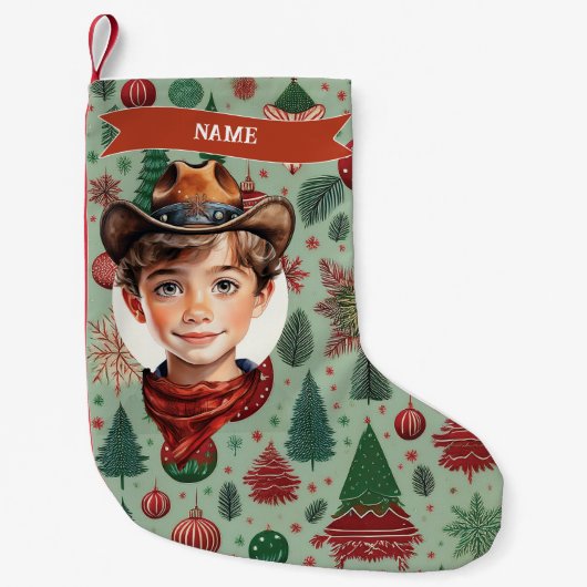 Cowboy-Weihnachtsstrumpf Kleiner Weihnachtsstrumpf (Vorderseite)