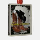 Cowboy-Weihnachtsverzierung Ornament Aus Metall (Rechts)