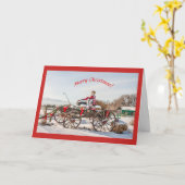 Cowboy Weihnachtswagen mit Hay Bales Karte (Gelbe Blume)