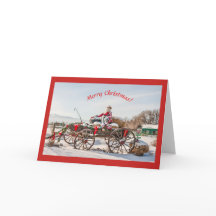 Cowboy Weihnachtswagen mit Hay Bales