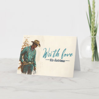Cowboy-Weihnachtszauber Feiertagskarte