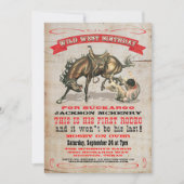 Cowboy Western 1. Geburtstag Party Einladungen (Vorderseite)