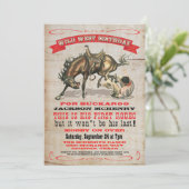 Cowboy Western 1. Geburtstag Party Einladungen (Stehend Vorderseite)