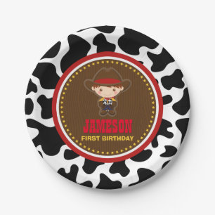 Cowboy-Western-alter Westgeburtstag Pappteller