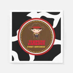 Cowboy-Western-alter Westgeburtstag Serviette