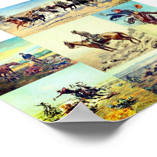Cowboy Western Art Poster (Ecke)