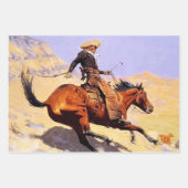 Cowboy Western Art von Frederic Remington Geschenkpapier Set (Vorderseite)