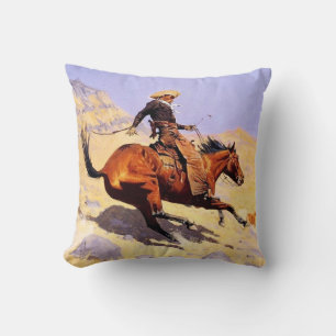 Cowboy Western Art von Frederic Remington Kissen